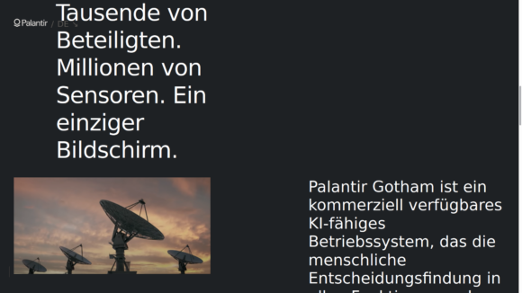 Die Schnüffelsoftware von Palantir wird auf die polizeilichen Daten der Deutschen losgelassen